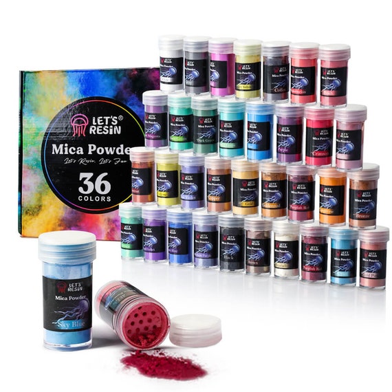 LET'S RESIN 36 Colors Mica Powder,mica Pigment Powder for Epoxy
