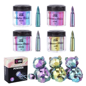 LET&#39;S RESIN Chameleon Powder,Upgrade Color Shift Mica Powder for Epoxy Resin,Pearl Pigment r for Painting,Soap Making,Candle Making,Slime
