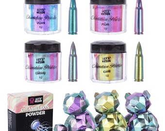 LET'S RESIN Chameleon Powder,Upgrade Color Shift Mica Powder for Epoxy Resin,Pearl Pigment r for Painting,Soap Making,Candle Making,Slime