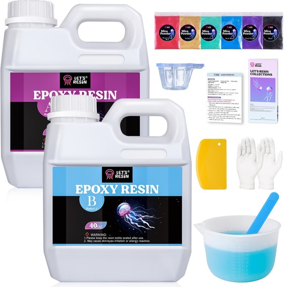 Craft Resin Epoxy Resin Kit for Beginners with Resin Molds, Table Top Art Resin Jewelry Casting DIY Tumblers & Wood 2 Gallon 2 Part Resin Epoxy Kit