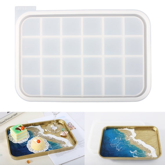 LET'S RESIN Resin Molds,silicone Tray Molds,large Rolling Tray Molds for  Epoxy Resin,resin Serving Tray Molds With Edges for Home Decoration 