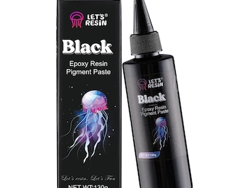 LET'S RESIN Black Epoxy Resin Pigment Paste, 100ml High Concentrated Epoxy Resin Color Pigment for Resin Art
