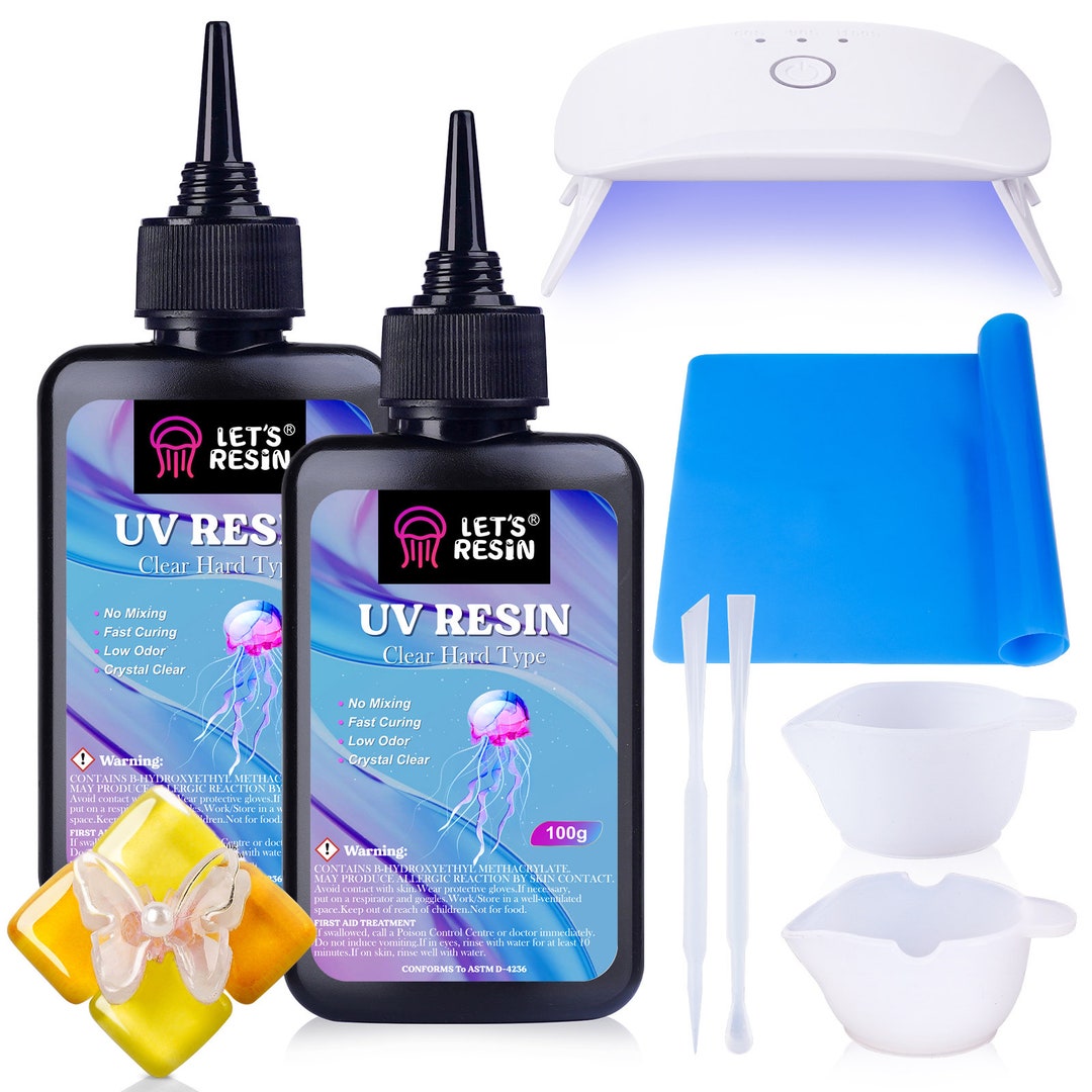 Jewelry Making Kit Clear UV Resin Kit With Upgraded UV Lamp, Resin
