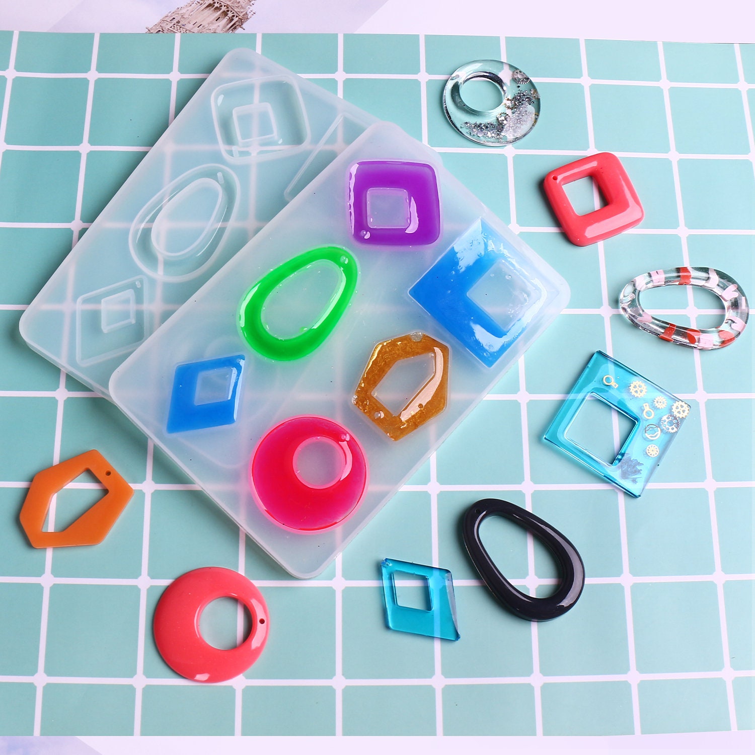 LET'S RESIN 3 Pairs Earring Resin Molds with 2pcs Stud Etsy