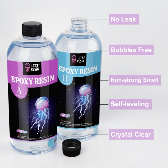  Epoxy Resin 64OZ - Crystal Clear Epoxy Resin Kit - No Yellowing  No Bubble Art Resin Casting Resin for Art Crafts, Jewelry Making, Wood &  Resin Molds(32OZ x 2)