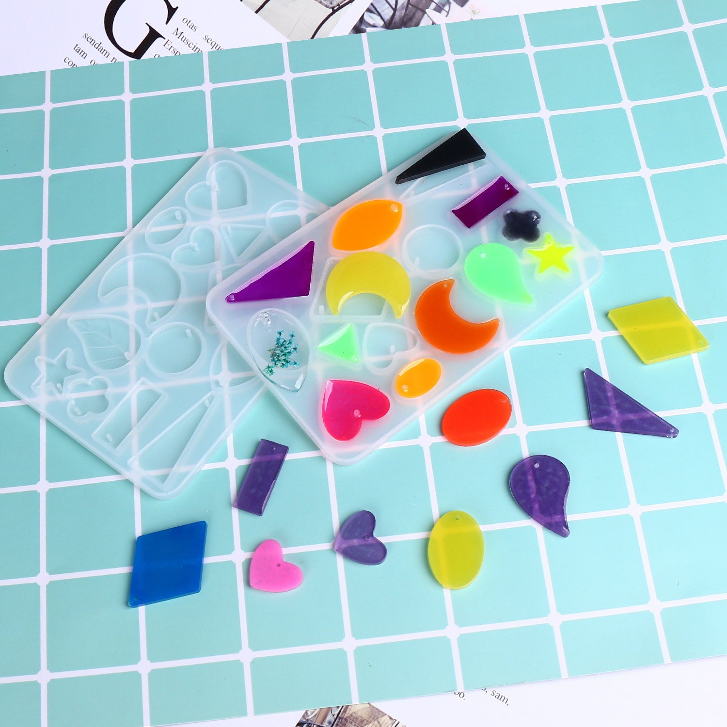 LET'S RESIN 3 Pairs Earring Resin Molds with 2pcs Stud Etsy