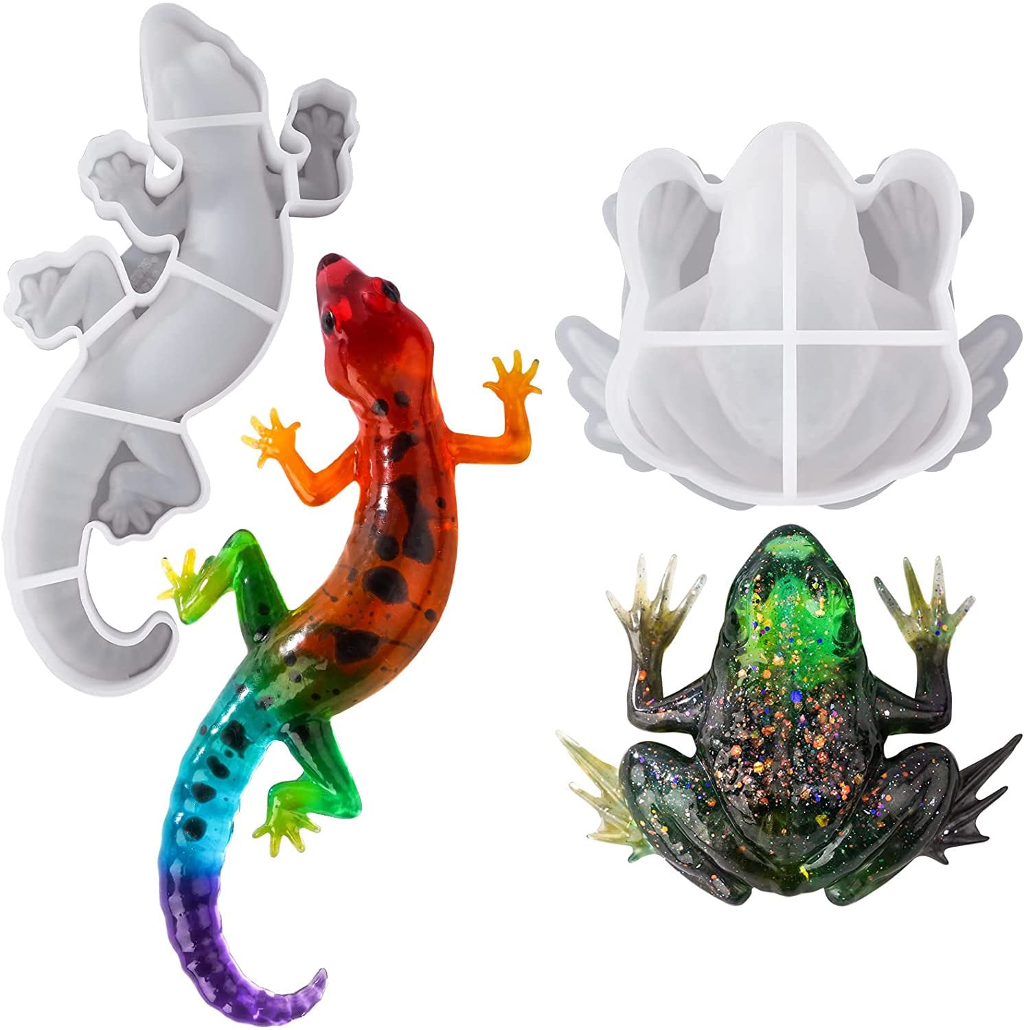 2pcs Frogs Shape Resin Molds, Animal Silicone Molds 3d Cute Resin Molds For  Epoxy Casting