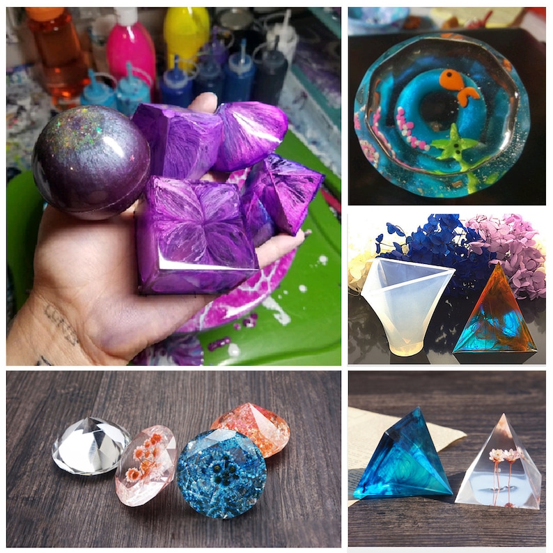 LET'S RESIN 6 Pack Large Resin Casting Molds for Epoxy Etsy