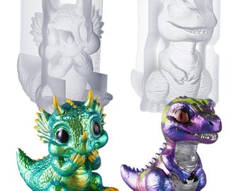 LET’S Resin Dinosaur Resin Molds Silicone,Large Dinosaur Figurine Epoxy Resin Molds,Triceratops Animal Silicone Molds for Resina Art