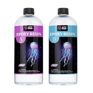 LET'S RESIN Bulk Epoxy Resin, 64 oz Clear Resin, Super Clear Epoxy Resin, Bubbles Free Great for Layered Casting Table Top Epoxy Resin