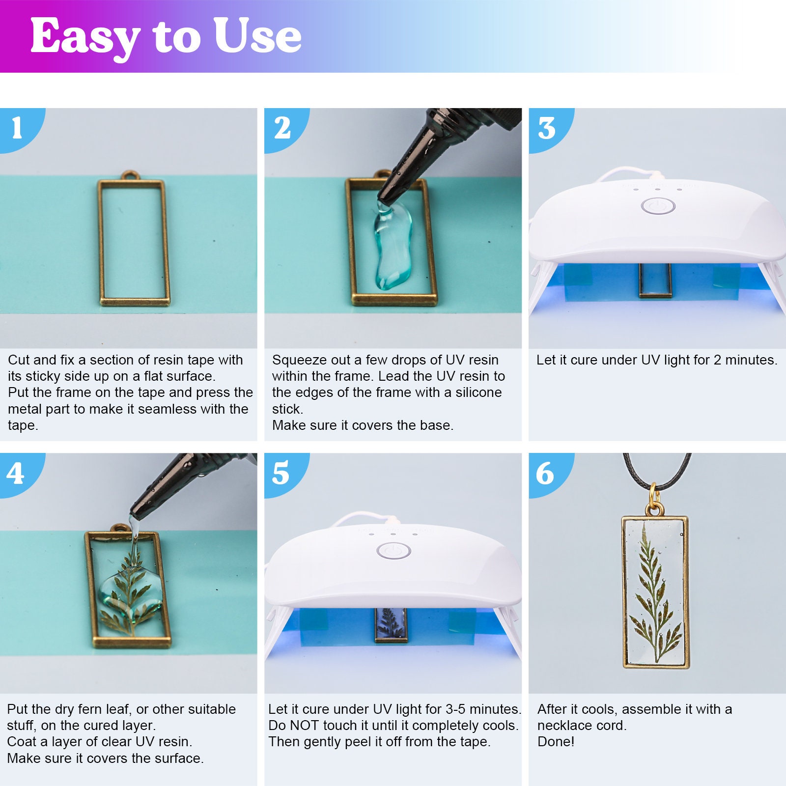 Let's Resin Uv Resin Kit With Light,153pcs Resin Jewelry Making