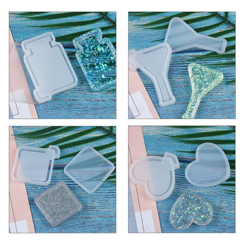 Epoxy Resin Molds Silicone Resin Mold E4-LSMJ-K Crystal Silicone Mold - Resin Shaker Mold Kawaii UV Resin Molds