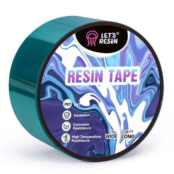 LET'S RESIN Resin Tape,2Inch Wide x 108FT Long Epoxy Tape, Thermal Adhesive Tape, High-Temperature Heat Insulation, Easy to Peel