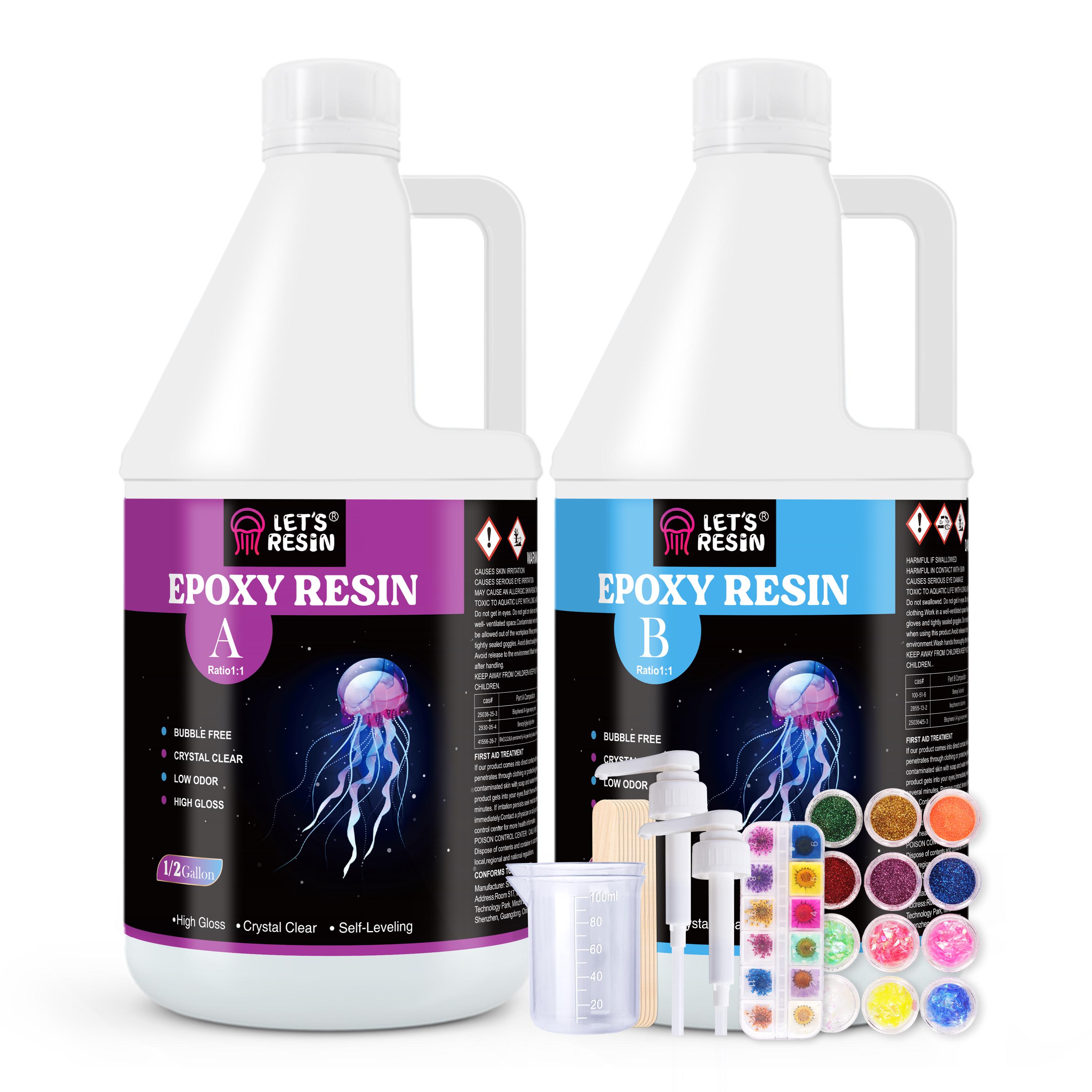 LET'S RESIN Crystal Clear Epoxy Resin for Artisans -1 Gallon Bulk