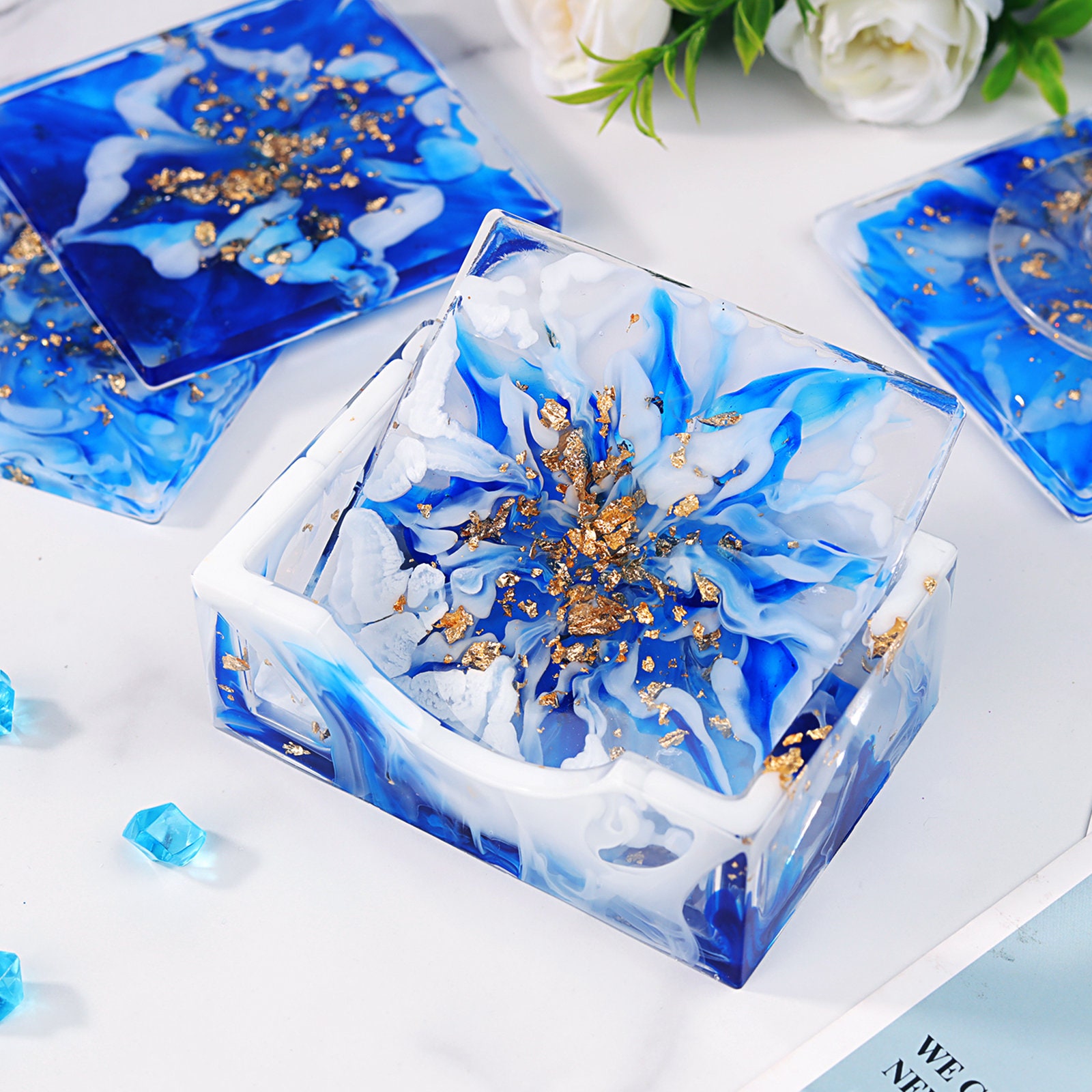 LET'S RESIN Square Resin Molds Coaster Resin Molds With Etsy