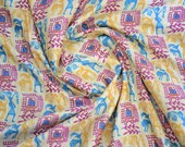EXPRESS SHIPPING- Vintage Silk Saree Dressmaking Ethnic Craft Indian Sari Kimono Bath Robe Recycled fabric
