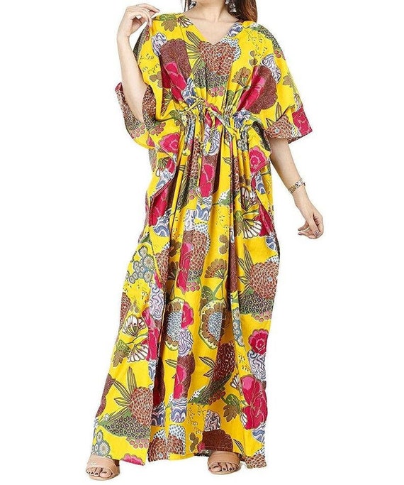 Kaftan Maxi Dress Handmade Loose fitting Dress Fruit Print Etsy