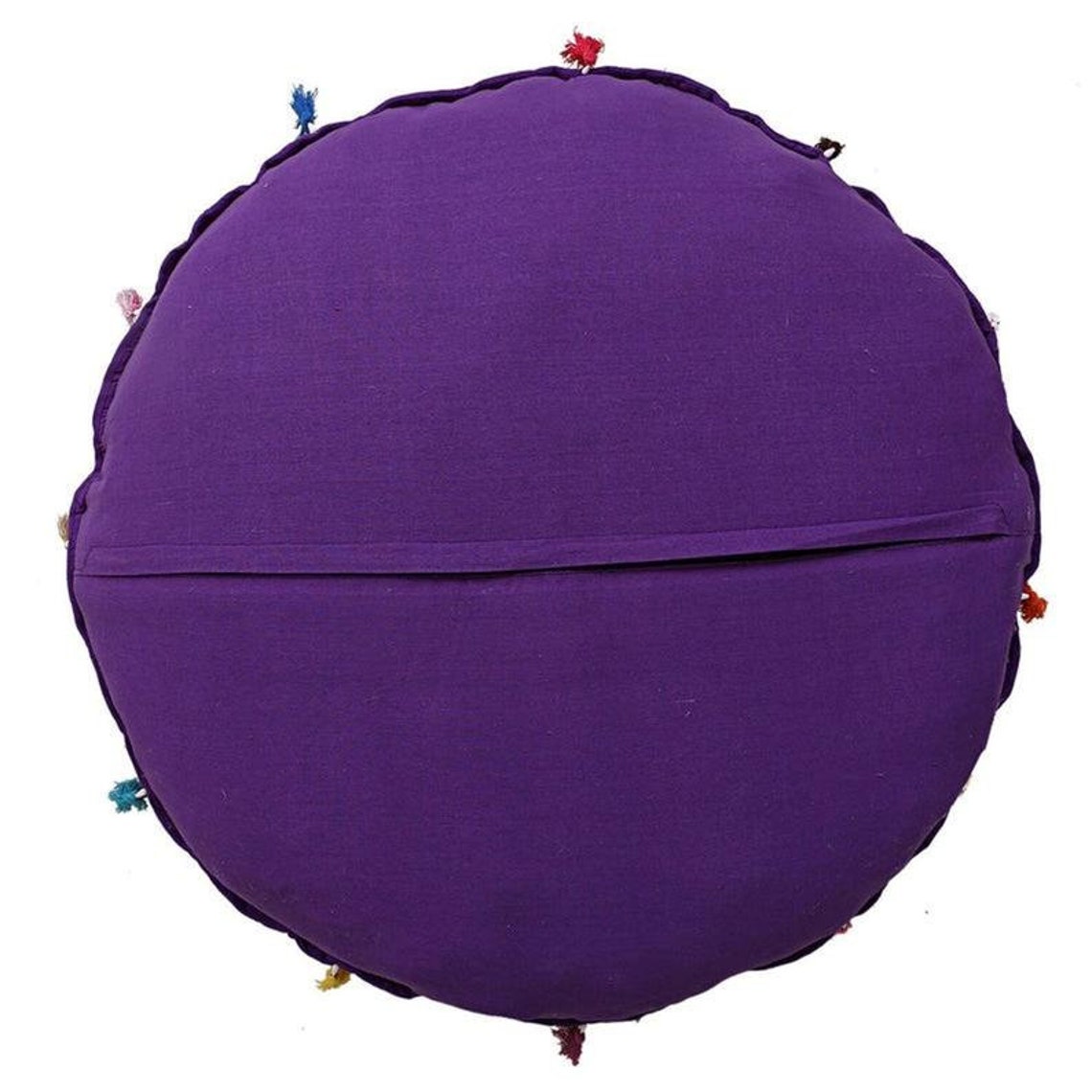 Floor Pillow Boho Round Floor Cushion Purple Meditation Etsy