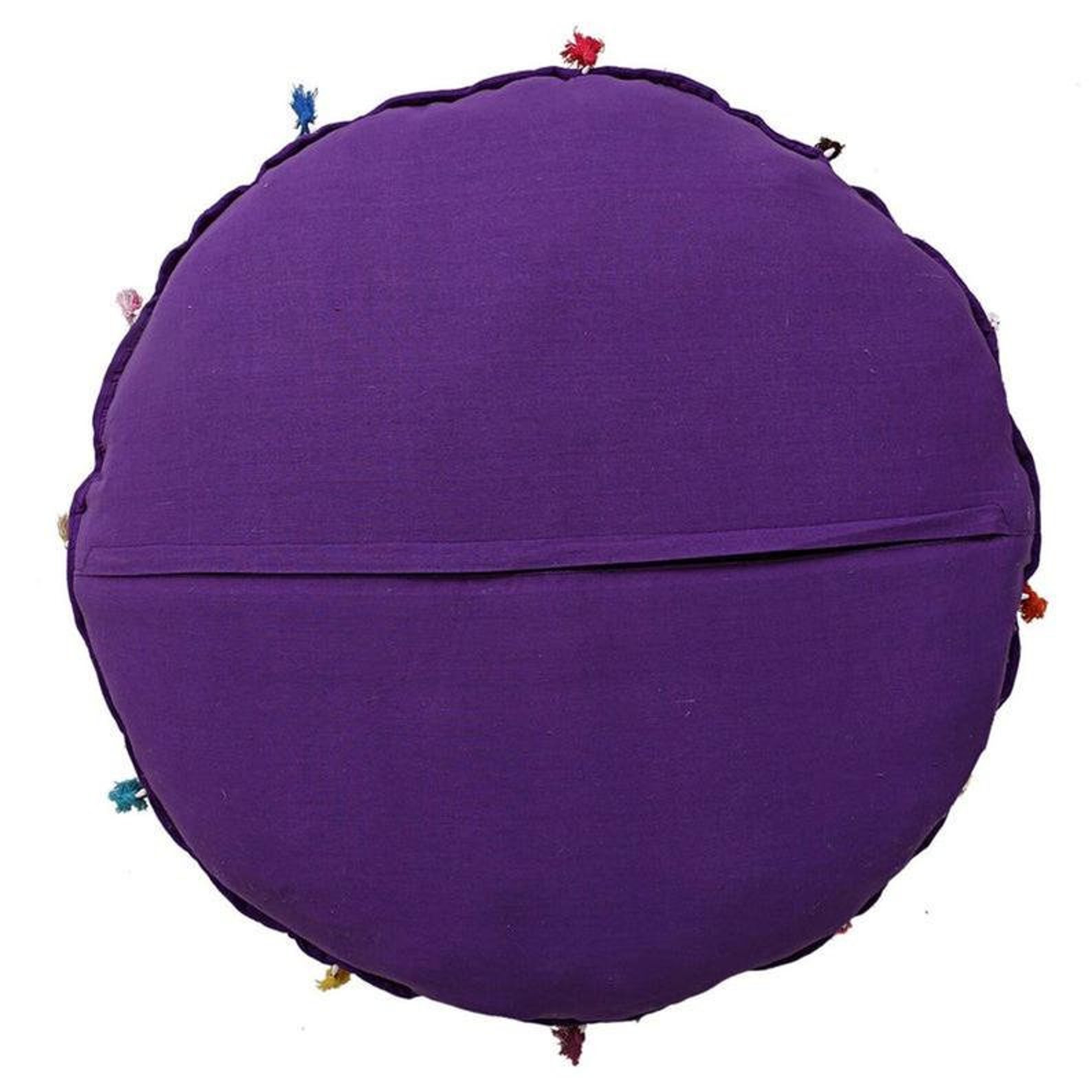 Floor Pillow Boho Round Floor Cushion Purple Meditation Etsy