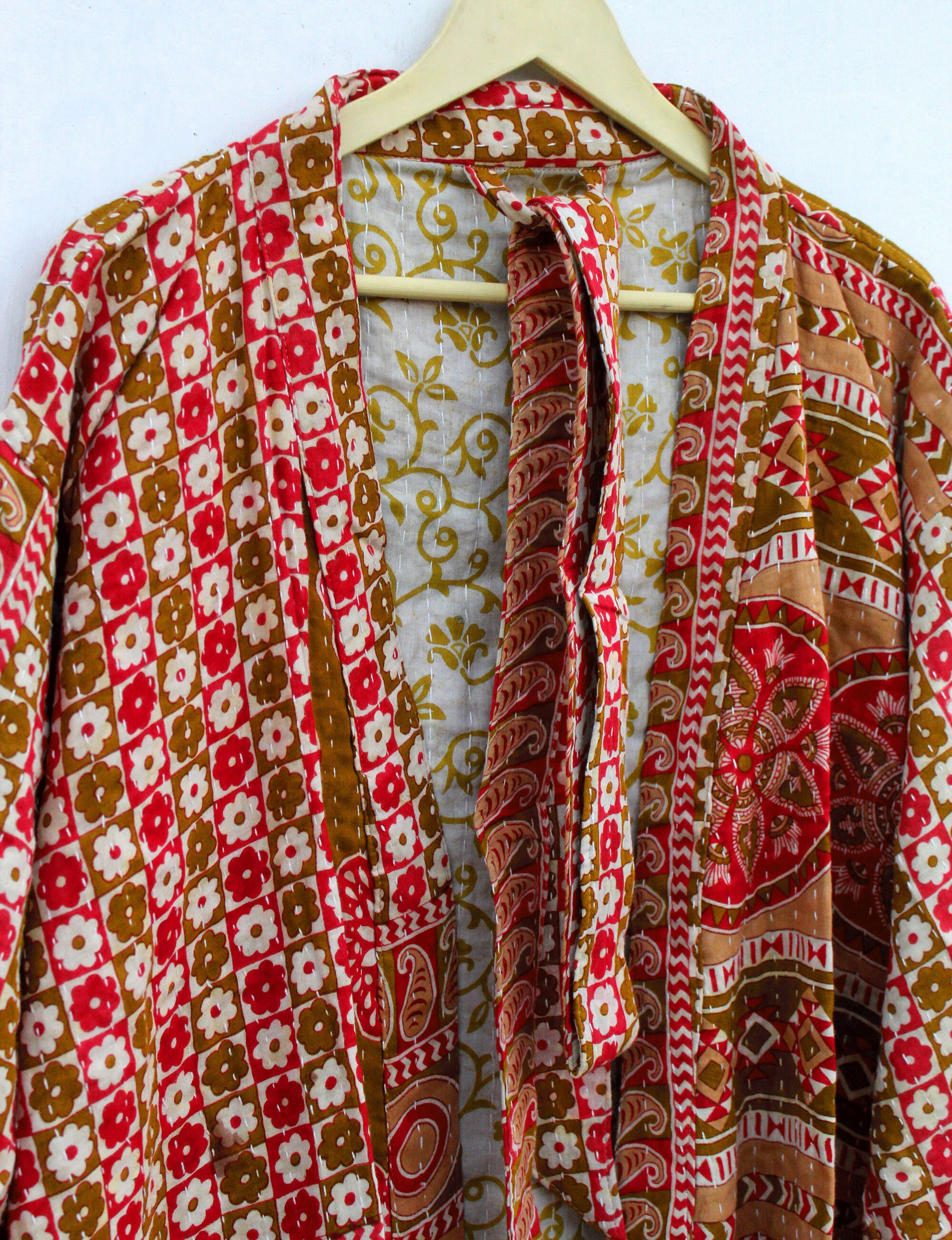 One Of A Kind Kantha Coat Vintage Long Kantha Jacket House Etsy