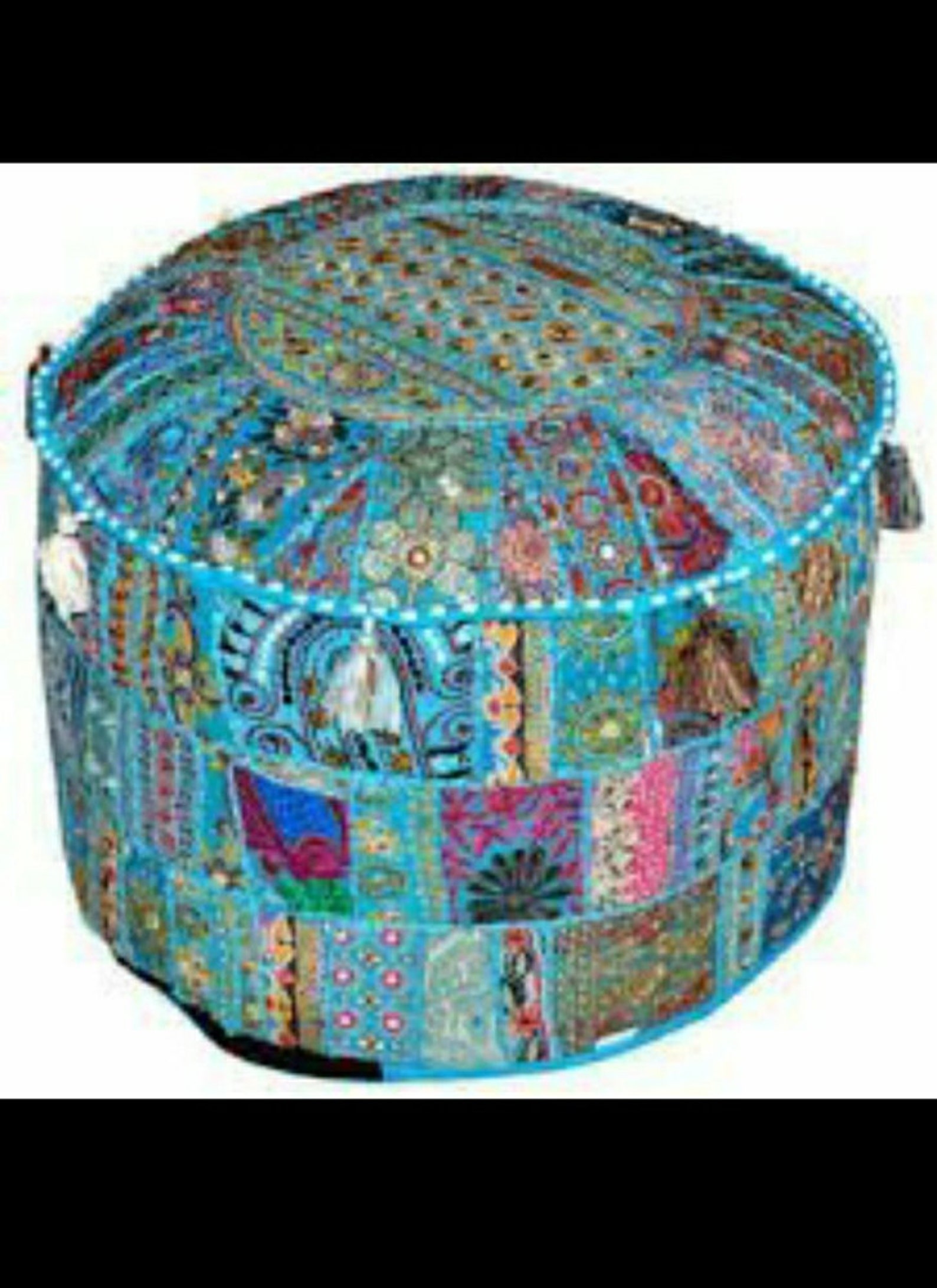 Ottoman Puf Taburete Redondo Asientos Puf Cubierta Otomano | Etsy