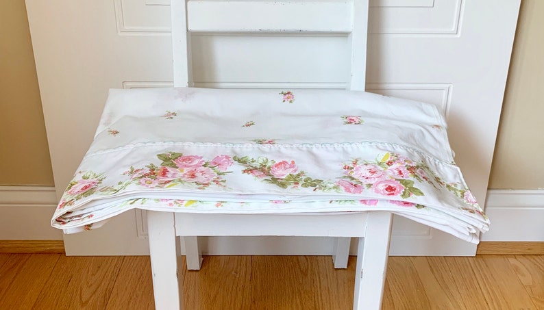 Vintage Sheetflat Sheetfull Flat Sheetdouble Bed Etsy