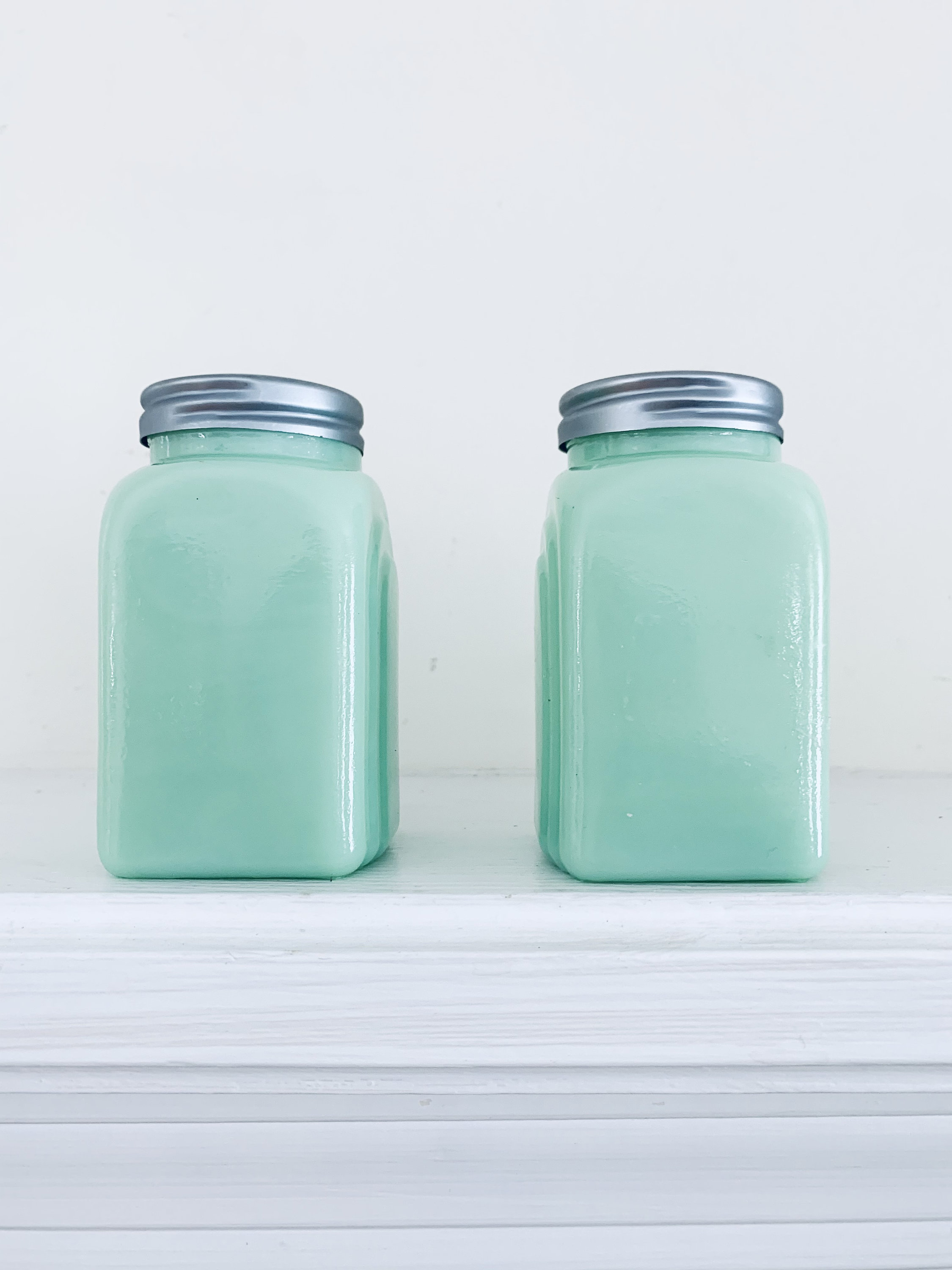 Reproduction Green Jadeite Jadite Salt and Pepper Shakers Etsy