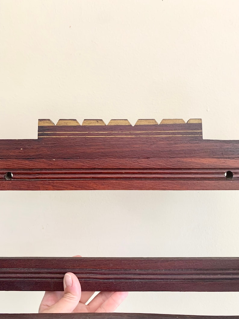 Antique Carved Brown Gold Wood Wall Mount Hanging Towel Etsy