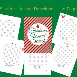 Christmas Word Game, Printable Christmas Family Game, Holiday Game, Christmas Game, Digital Printable