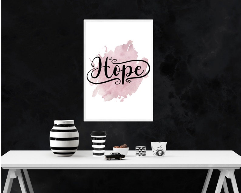 Inspirational Quote, Positive Quote Gift, Inspiring Wall Art, Positive Quote Prints, Dorm Decor, Motivational Wall Art Print, Hope Bundle image 5