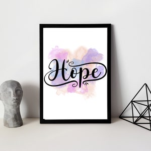 Inspirational Quote, Positive Quote Gift, Inspiring Wall Art, Positive Quote Prints, Dorm Decor, Motivational Wall Art Print, Hope Bundle image 1