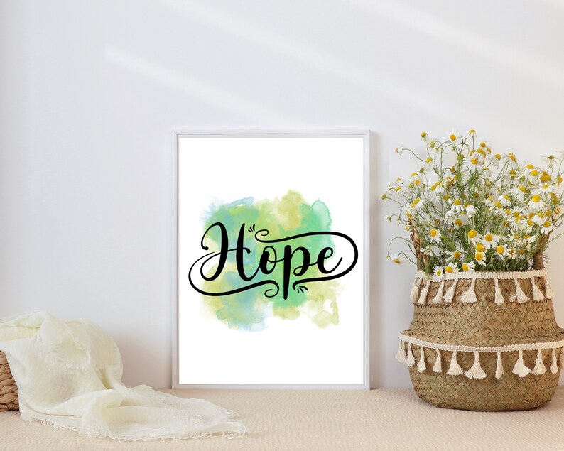 Inspirational Quote, Positive Quote Gift, Inspiring Wall Art, Positive Quote Prints, Dorm Decor, Motivational Wall Art Print, Hope Bundle image 9