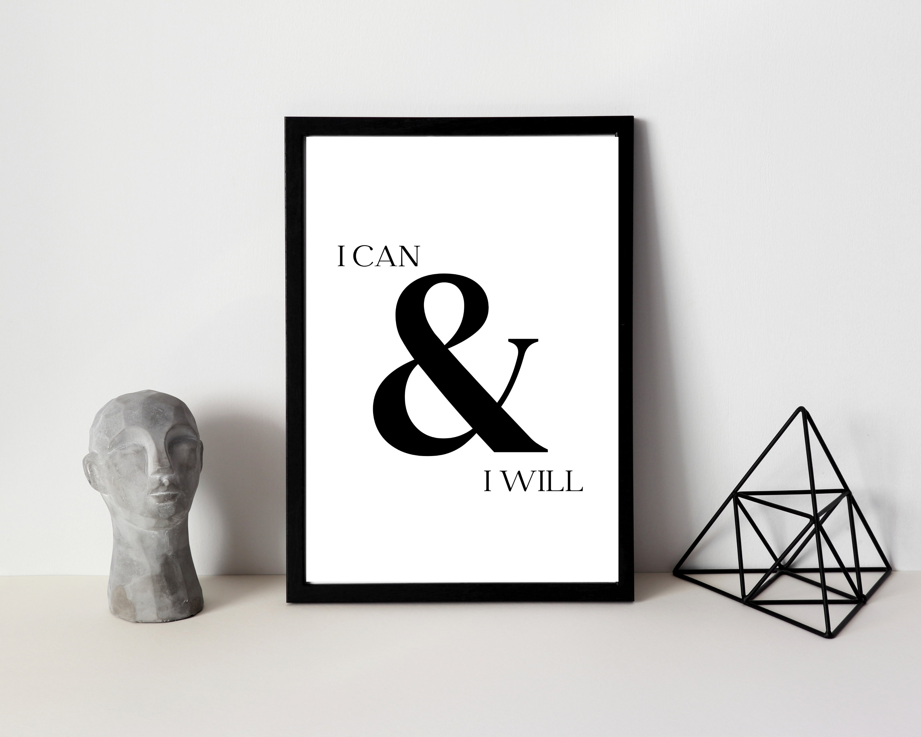 I Can & I Will Printable Artminimalist Inspirational Quotepositive — free download