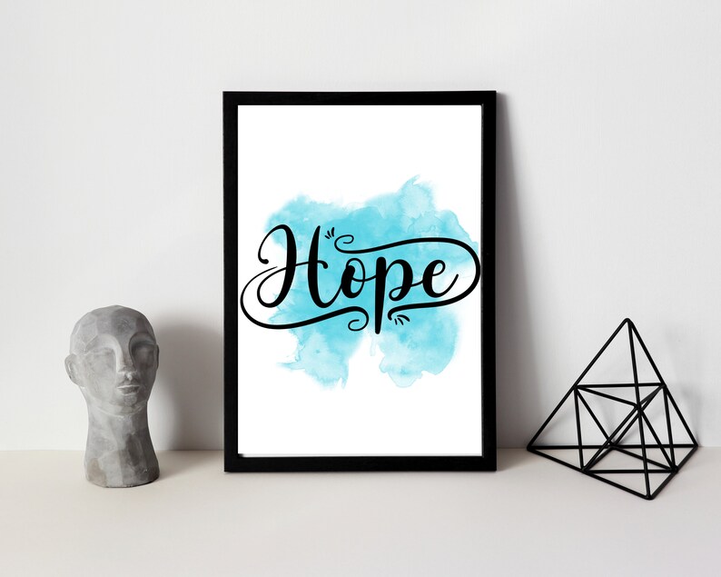 Inspirational Quote, Positive Quote Gift, Inspiring Wall Art, Positive Quote Prints, Dorm Decor, Motivational Wall Art Print, Hope Bundle image 7