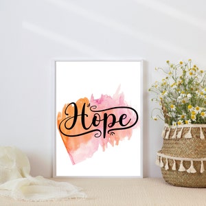 Inspirational Quote, Positive Quote Gift, Inspiring Wall Art, Positive Quote Prints, Dorm Decor, Motivational Wall Art Print, Hope Bundle image 6