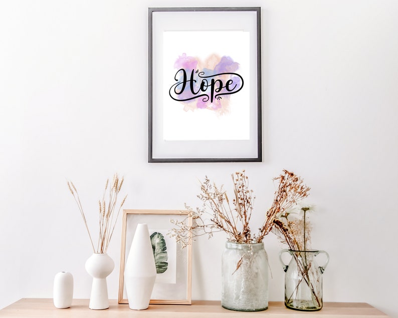 Inspirational Quote, Positive Quote Gift, Inspiring Wall Art, Positive Quote Prints, Dorm Decor, Motivational Wall Art Print, Hope Bundle image 10