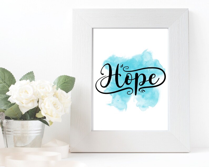 Inspirational Quote, Positive Quote Gift, Inspiring Wall Art, Positive Quote Prints, Dorm Decor, Motivational Wall Art Print, Hope Bundle image 4