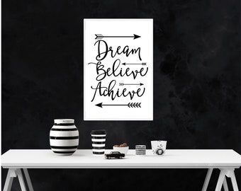 Inspirational Quote, Positive Quote Gift, Inspiring Wall Art, Positive Quote Prints, Dorm Decor, Motivational Wall Art Print