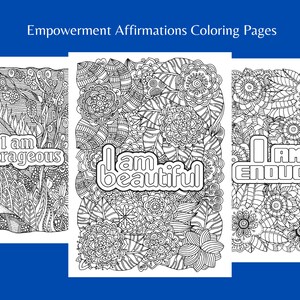 I AM Empowered  Adult Coloring Pages | Powerful &quot;I Am&quot; Statements to Color