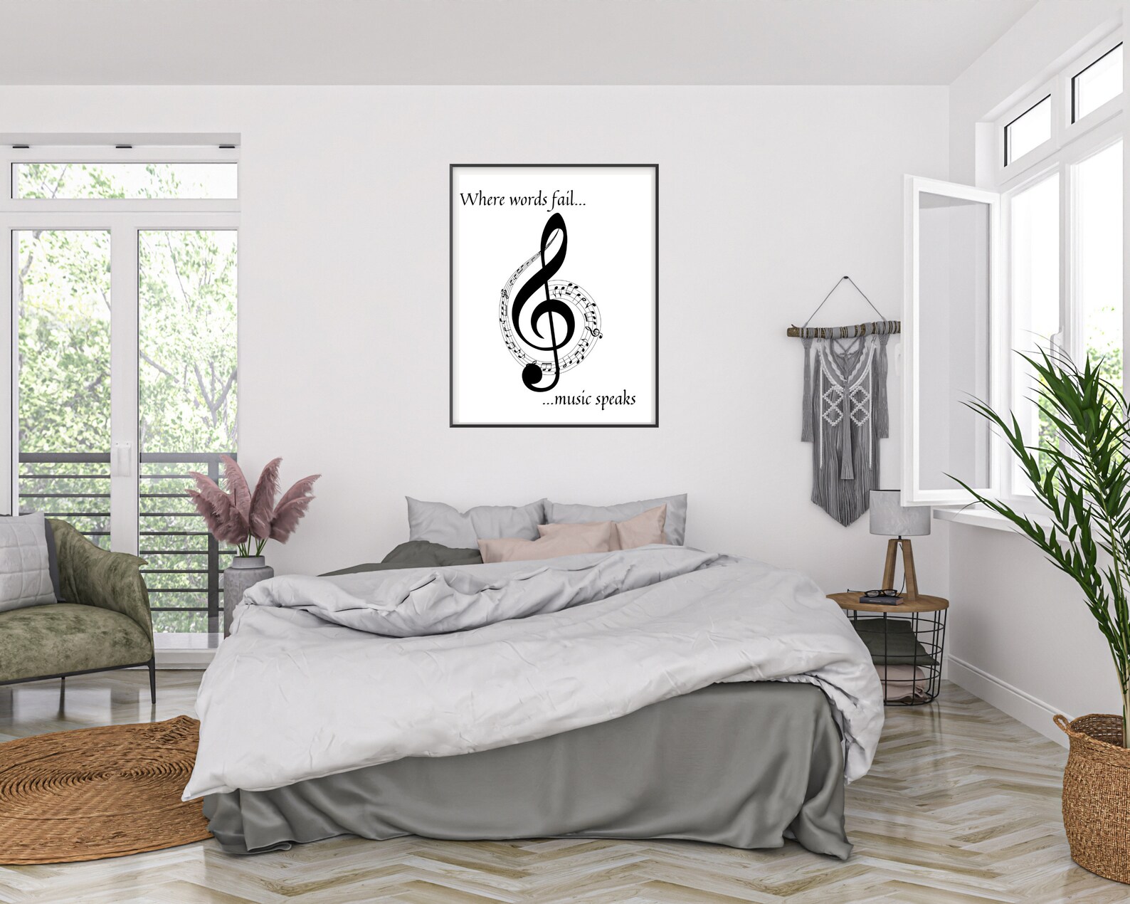 Music Quote Printable Music Quote Wall Art Gift for Music | Etsy