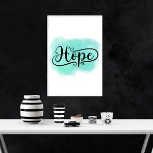 Inspirational Quote, Positive Quote Gift, Inspiring Wall Art, Positive Quote Prints, Dorm Decor, Motivational Wall Art Print, Hope Bundle image 2