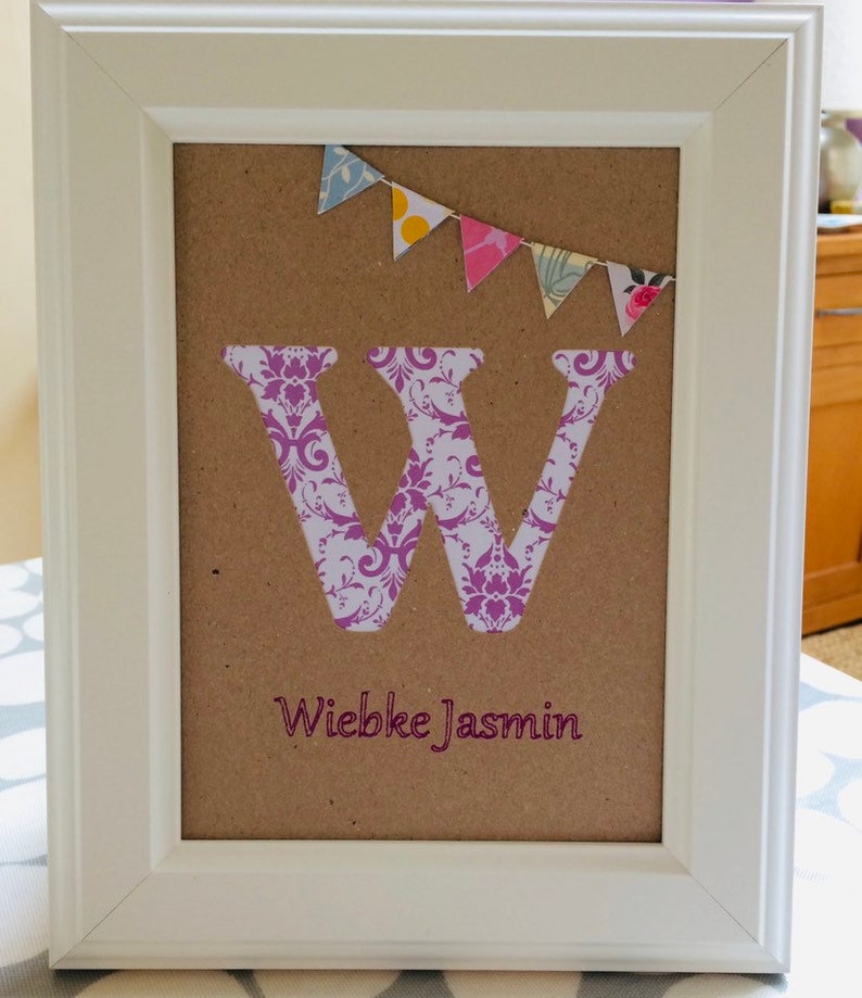 Personalised Initial Letter Picture Frame nursery decor new Etsy