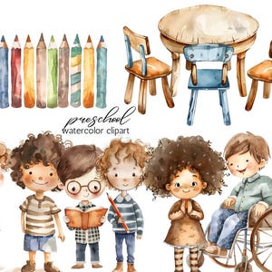 Watercolor Kids Clipart Bundle – 21 Diverse Children Illustrations | PNG High-Res Download for Classroom Decor, Books, Invitations & More