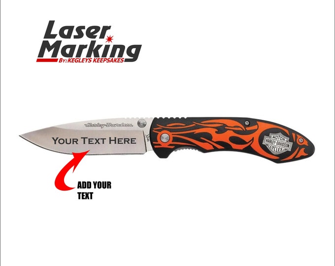 Case Knife Harleydavidson Tecx Orange Glass Reinforce Etsy