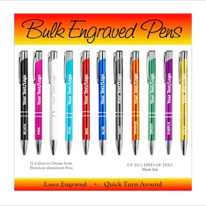 50 Custom pens, Personalized Business Pens, Bulk Custom Pens, Promotional Pens, Customized Ballpoint Pens, Anodized Aluminum Pens,Logo Pens