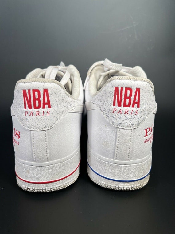 RARE Nike Air Force 1 Low white leather NBA Paris… - image 3
