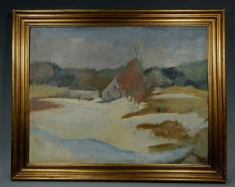Fine Danish Denmark Winter Landscape Attributed to Claus Johansen (1877 - 1943)