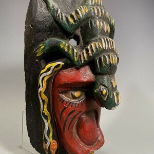 Mexico Mexican Lizard & Snake Decor Polychrome Wood Dance mask ca. 20th c.