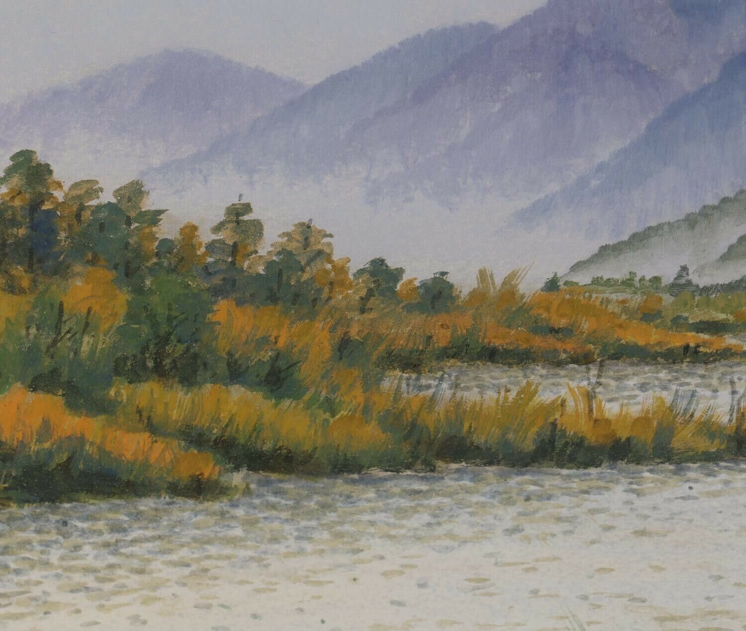 日本 日本画 川 山 風景 人物画 署名入り 20 世紀頃 - Etsy 日本