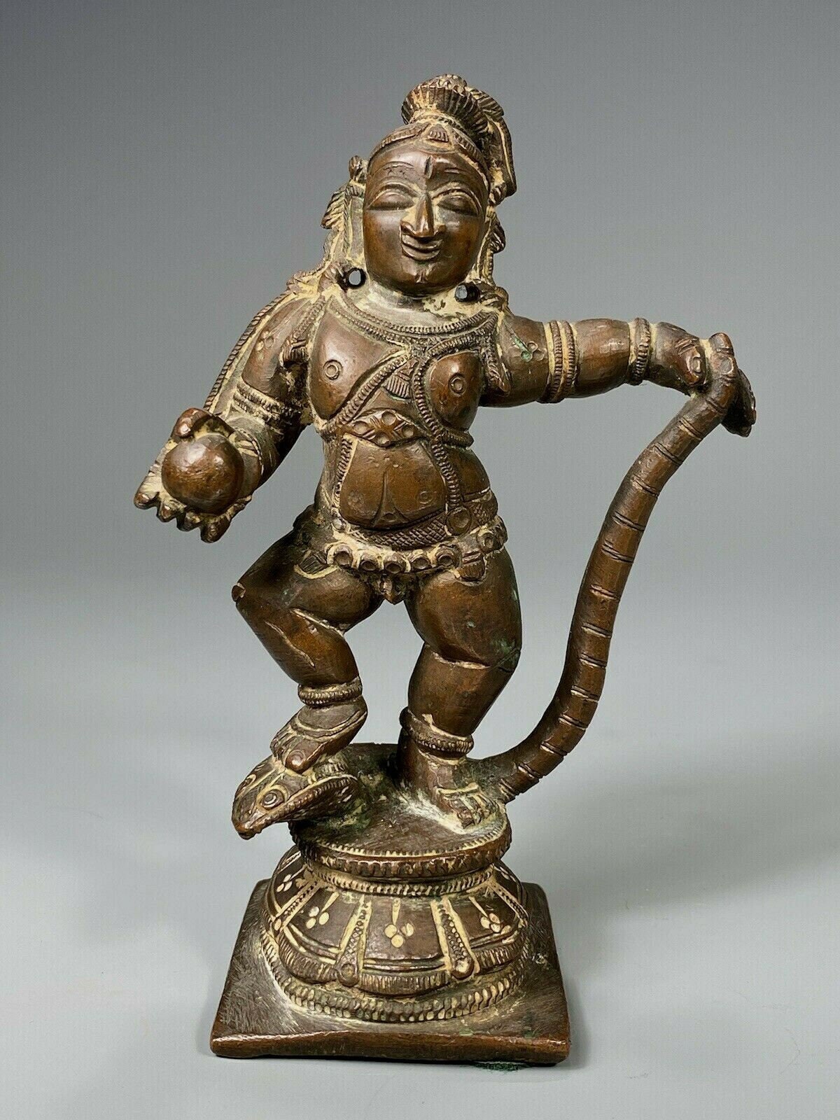 India Indian Hindu Bronze Figure of Bale Krishna Dancing on - Etsy
